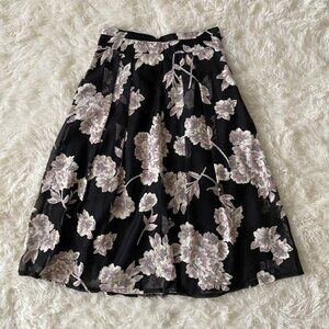 Majes Skirt with Shorts Floral Print Black